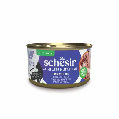 Schesir Complete Nutrition Filet în gelatină 6 x 85 g - Ton cu carne de vită