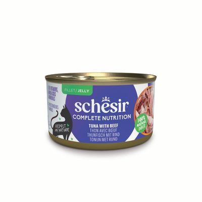 Schesir Complete Nutrition Filet în gelatină 6 x 85 g Ton cu carne de vită