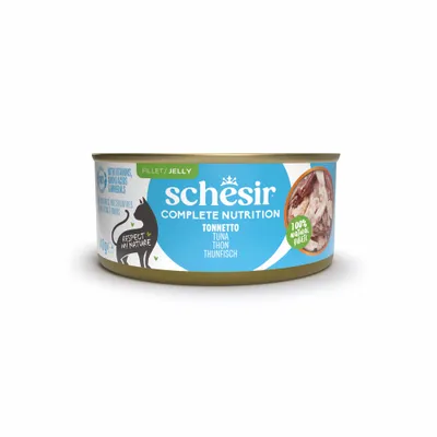 Schesir Complete Nutrition Filet aszpikban konzerv 6 x 140 g - Tonhal & garnéla