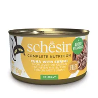 Schesir Complete Voeding filet in gelei 6 x 85 g - Tonijn met surimi