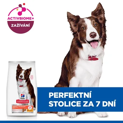 Hill's Science Plan Perfect Digestion Adult 1+ Medium s kuřecím a hnědou rýží - výhodné balení: 2 x 14 kg