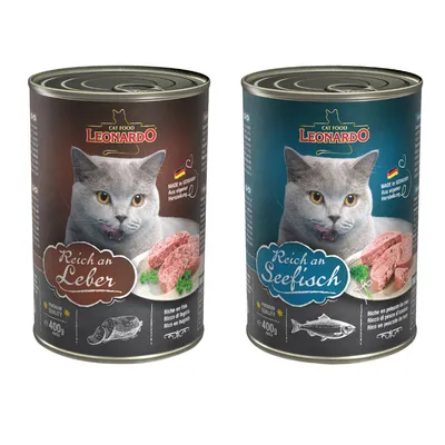 Økonomipakke: 24 x 400 g Leonardo All Meat - Mix: Lever & Havfisk Økonomipakke: 24 x 400 g Leonardo All Meat - Mix: Lever & Havfisk