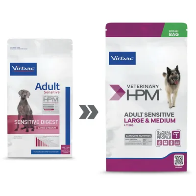 Virbac Veterinary HPM Adult Dog Sensitive Digest Large & Medium - 12 kg