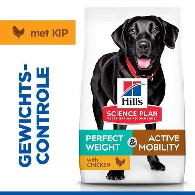 Hill's Science Plan Perfect Weight & Active Mobility Adult 1+ Large met Kip - 12 kg