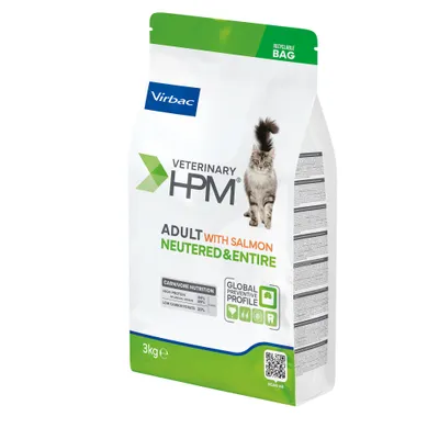Virbac Veterinary HPM Adult Salmon Neutered & Entire Cat - 3 kg