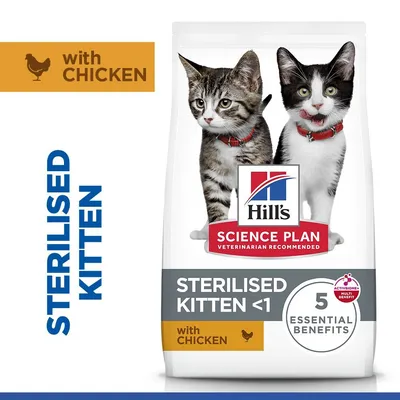 Hill's Science Plan Sterilised Kitten <1 с пиле Hill's Science Plan Sterilised Kitten <1 с пиле