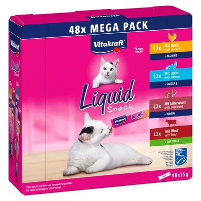 Vitakraft Cat Liquid-Snack Multipack - 16 x 15 g (Pakiet mieszany 1)
