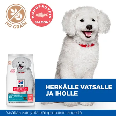 Hill's Science Plan Hypoallergenic Adult Small & Mini lohi - säästöpakkaus: 2 x 1,5 kg