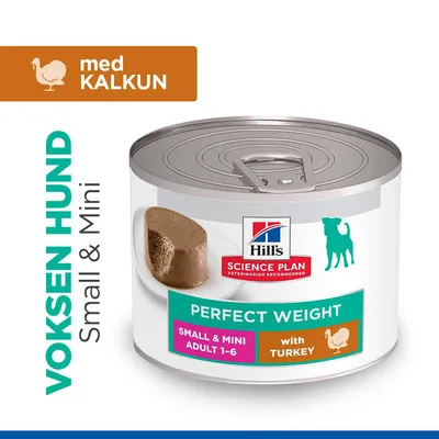 Hill's Science Plan Perfect Weight Adult Small & Mini Mousse - Kalkun (24 x 200 g)
