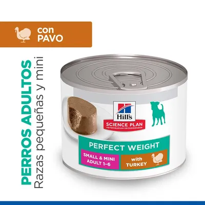 Hill's Science Plan Perfect Weight Adult Small & Mini Mousse - Pavo (24 x 200 g)
