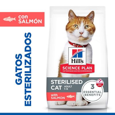 Hill's Science Plan Sterilised Cat Adult 1-6 salmón