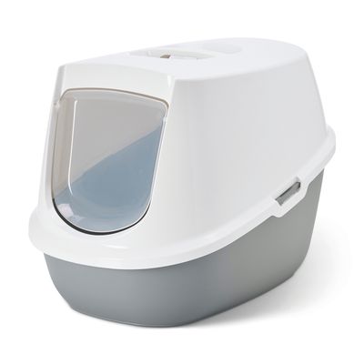 Savic Robin toaleta pro kočky světle šedá / bílá