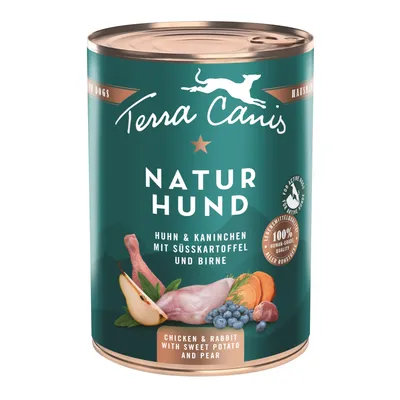 Terra Canis Naturhund 6 x 400 g - kanaa & kania bataatin & päärynän kera