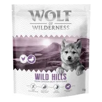 Wolf of Wilderness Junior "Wild Hills" bez obilné kachní - 1 kg: nová receptura