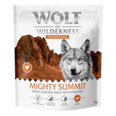 Wolf of Wilderness Performance Hundefutter, Explore the Mighty Summit, mit Protein, Taurin, L-Carnitin, frischem Hühnchenfleisch, 100% getreidefreie Rezeptur, 12kg.
