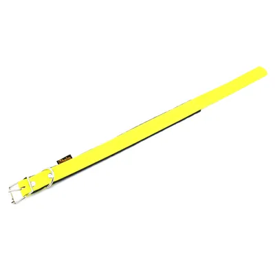 Heim Biothane® halsband med mjukt foder, neongult - Storlek 50: 36 - 44 cm halsomkrets, 25 mm brett
