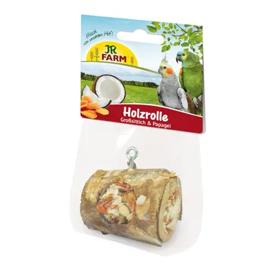 Rouleau en bois JR Farm pour grande perruche et perroquet - 150 g
