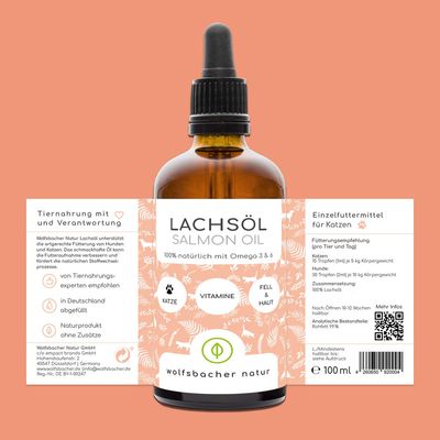 Wolfsbacher Natur Ulei de somon pentru pisici