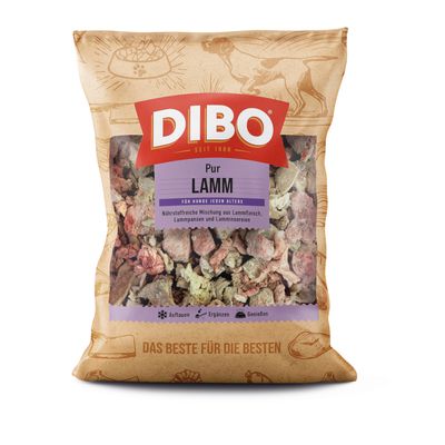 DIBO Frostfutter Lamm Pur für Hunde 5 x 2000 g