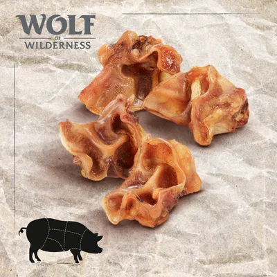 Wolf of Wilderness vepřové uši "Vast Pasture" - 1,25 kg (úložný box)