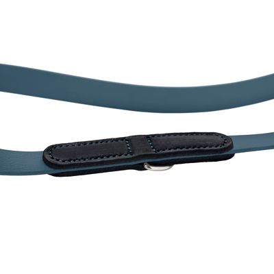 HUNTER Adjustable Lead Wolmar - BioThane® x Leather - Blue-Grey/Black
