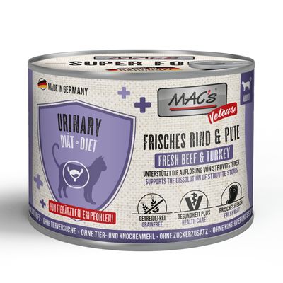 MAC's Cat Vetcare Urinary 6 x 200 g bœuf et dinde frais (6 x 200 g)