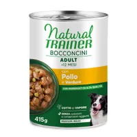 10 + 2 gratis! 12 x 415 g / 400 g Natural Trainer - Adult Medium & Maxi Pollo