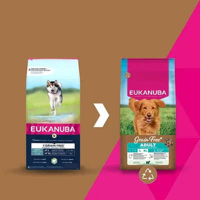Eukanuba Grain Free Adult Large Breed с агнешко - 2 x 12 кг