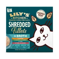 Lily's Kitchen Shredded Fillets dla kotów, 8 x 70 g - Pakiet mieszany w bulionie (4 smaki)