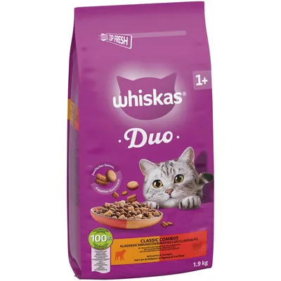Whiskas 1+ Duo Classic Combos Lam & Kalkoen