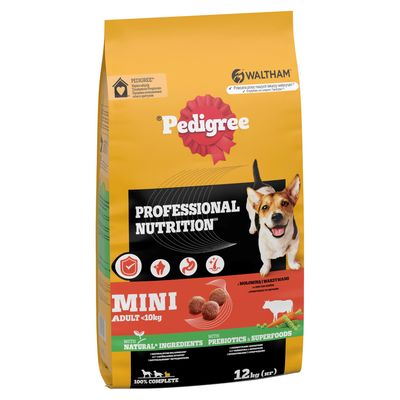 Pedigree Professional Nutrition Mini Adult con Manzo & Verdure 12 kg