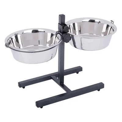Porte-gamelles, écuelles incluses 2 x 1,8 L / 2,8 L / 4,2 L - capacité : 2 x 2,8 L, 25 cm de diamètre, jusqu'à 50 cm de hauteur