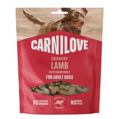 Carnilove Dog Crunchy Snack - агнешко с червени боровинки (4 x 200 г)