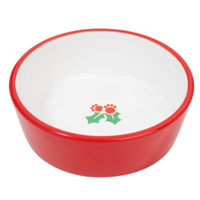 zooplus Exclusive miska pro psy X-mas, červená / bílá - 500 ml, Ø 15 cm
