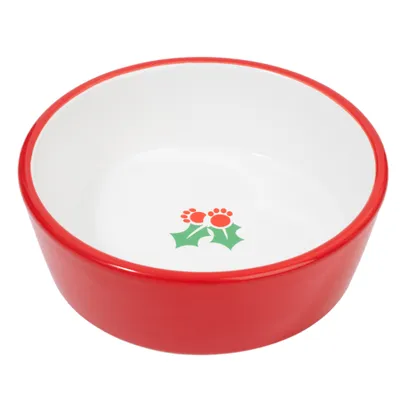 zooplus Exclusive Hundenapf X-mas, rot / weiss - 500 ml, Ø 15 cm