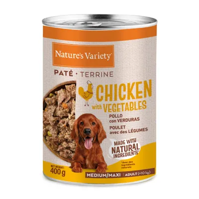Nature's Variety Paté Medium/Maxi Adult - Sparpaket: Huhn (12 x 400 g)