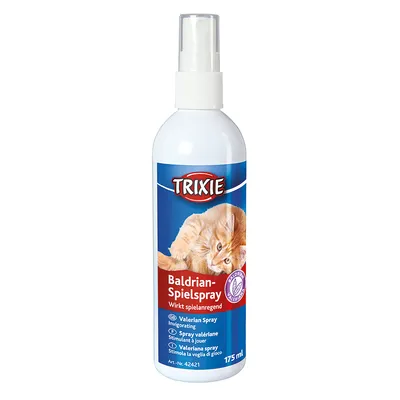 TRIXIE Baldrian-Spielspray, valerijana spray za mačke, 175 ml. Tekst na pakiranju: stimulira igru, Valerian Spray, Invigorating, Art.-Nr. 42421.