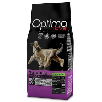Optimanova Medium Adult piletina i riža - 12 kg