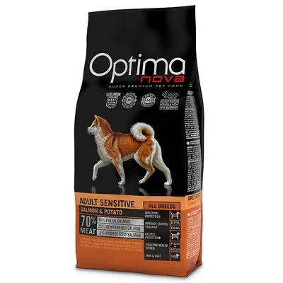 Optimanova Adult Sensitive losos a brambory - 12 kg 