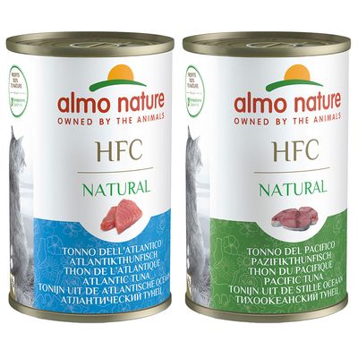 Sparpaket Almo Nature HFC Natural 12 x 140 g Mix III (Atlantikthunfisch, Pazifikthunfisch)