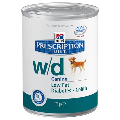 Hill's Prescription Diet w/d Canine, Low Fat - Diabetes - Colitis, 370 g. 100 % Satisfaction Guaranteed. Clinical Nutrition.