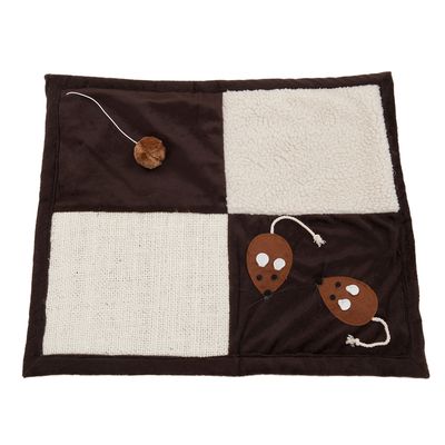 Kratzmatte Patchwork braun / beige