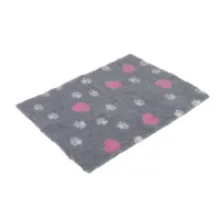 Vetbed® Isobed SL grau mit Herzchen und Pfötchen - L 75 x B 50 cm