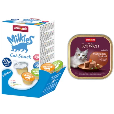 Set Prova misto! 32 x 100 g animonda vom Feinsten Adult + 20 x 15 g Milkies - Mix Carne Set Prova misto! 32 x 100 g animonda vom Feinsten Adult + 20 x 15 g Milkies - Mix Carne