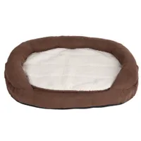 Panier Memory ovale, marron pour chien - L 117 x l 72 x H 24 cm