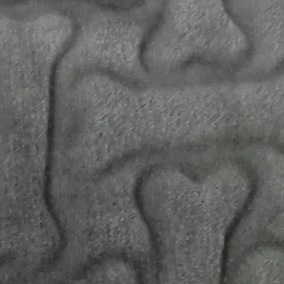 Texture grigia con motivi impressi a forma di cuore e osso, adatta per prodotti o accessori per animali.