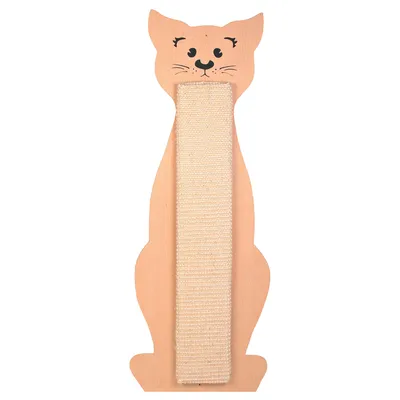 Trixie Cat-Shaped Scratching Board - Beige / natural