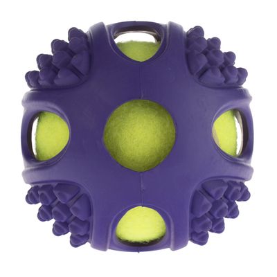 Tenisowa piłka dla psa 2 w 1 1 szt., śr. 10 cm