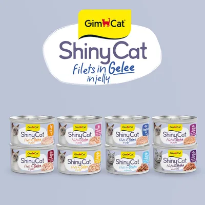 Pachet economic GimCat ShinyCat în gelatină 12 x 70 g - Ton