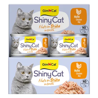 GimCat ShinyCat филе в бульон 12 x 70 г - риба тон и аншоа